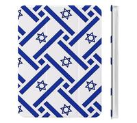 Israeli Flag Cute Tablet Case with Pencil Holder Unisex Slim Hard Protective Cover Compatible with iPad Mini 4/5/6