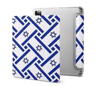 Israeli Flag Cute Tablet Case with Pencil Holder Unisex Slim Hard Protective Cover Compatible with iPad 2020 /Pro 2020/2020 AIR 4 /Pro 2021