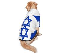 Israeli Flag Dog Hoodie â€“ Soft & Breathable Polyester Pet Clothes for Medium, and Large Dogs