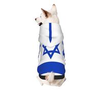 Israeli Flag Dog Hoodie â€“ Soft & Breathable Polyester Pet Clothes for Small, Medium, and Large Dogs