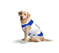 Israeli Flag Dog Pure Cotton Tshirts for Medium & Large Dogs,Breathable Stretchy Tank Top Sleeveless Vest Tee Shirt
