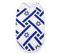 Israeli Flag Funny Dog Shirts Sleeveless Pet Tank Top Comfort Pets Clothes Vest for Small Medium Dogs Cat M