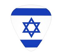 Israeli flag Guitar picks, 12 pieces per pack, 3 different thicknesses, suitable for guitar, bass, ukulele and other instruments.