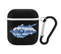 Israeli Flag Israel City Slim Headphone Case Shockproof with Hook White-style
