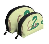 Israeli flag Moon Cosmetic Bag, Travel Makeup Pouch, Portable Waterproof Cosmetic Pouch for Girls Women., Sunflower Seeds Earthworm Snake, One Size