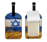 Israeli Flag Print 4.3 x 2.76 inch Cute Tags Elegant Luggage Tags Suitcases Stylish Travel Accessories