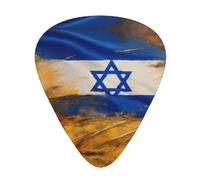 Israeli flag print Celluloid Guitar Plectrums for Acoustic Guitar Bass,Guitar Picks with Organizer Box