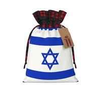 Israeli Flag Print Christmas Wrapping Bags Xmas Drawstring With Gift Bags Christmas Presents & Party