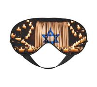 Israeli Flag Print Eye Mask, Soft and Breathable, Suitable for Nap, Travel, and Night Sleep