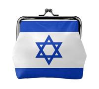 Israeli flag Print Fashion forward Women Coin Purse Cute Mini Zipper Wallet with Kiss Lock Waterproof