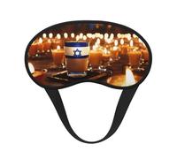 Israeli Flag Print Sleep Mask, Eye Sleeping Mask for Women and Men for Total Darkness, Reduces Puffy Eye Mask