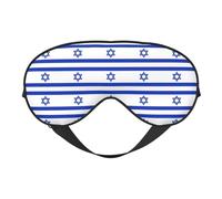 Israeli Flag Print Soft Eye Mask Lightweight Sleep Aid Breathable Blackout Travel Nap Yoga Meditation