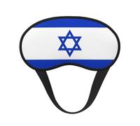 Israeli Flag Print Unisex Blackout Sleep Mask Comfortable Eye Mask for Travel Meditation Sleep Travel