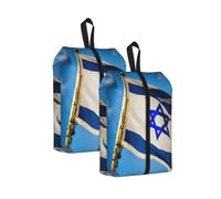 Israeli Flag Print Unisex Travel Shoe Storage Bag Camping Lightweight Portable Organizer Pouch
