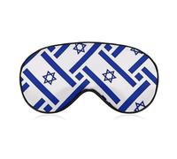 Israeli Flag Printed Sleep Mask for Unisex Adult Soft Night Blindfold with Adjustable Strap
