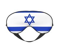 Israeli Flag Prints Double-Sided Eye Mask Adjustable Design Light-Blocking and Breathable Suitable for Rest and Travel.