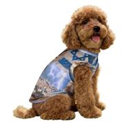 Israeli Flag with Lion Cute Dog Shirts Summer Ice Silk Tank Top