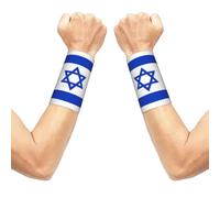 Israeli flag Wrist sleeve.Elastic Athletic Sleeve Pair,