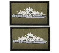 Israeli Golan Warriors Brigade Israel Flag Embroidered Patches Appliques, Tactical Combat Armband Badges with Hook and Loop Fastener Backing, 3.15 x 1.97Inch, Set of 2