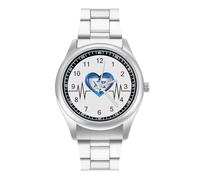 Israeli Heartbeat I Love Israel Flag Unisex Watch Simple Wrist Watch Analog Quartz Watch Digital Wrist