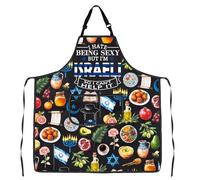Israeli Kitchen Apron Jerusalem Merchandise Jerusalem Culture Lover Gift Israeli Trip Souvenir Gift (Israeli Apron3)