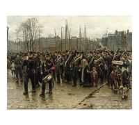 Israels Transport Colonial Dutch Soldiers Painting Premium Wall Art Canvas Print 18X24 Inch
