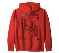 ISS International Space Station Spaceflight Science Diagram Zip Hoodie