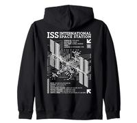 ISS International Space Station Spaceflight Science Diagram Zip Hoodie