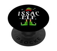 ISSAC Elf Xmas Funny Men's Family Matching Christmas ISSAC PopSockets Adhesive PopGrip