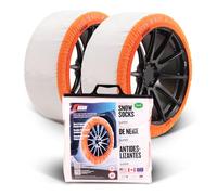 ISSE Super Snow Socks for Tires. Designed for All Tire Brands. Textile Chain Replacement for Optimal Traction in Snow & Ice. Easy Install. Emergency Winter Safety Solution, Multi-Season Use. Size 78