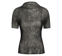 Issey Miyake Twist Pleated Semi-sheer Chiffon top - Black - 2