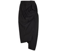 Issey Miyake Twisted Draped Cotton-blend Trousers - Black - 2