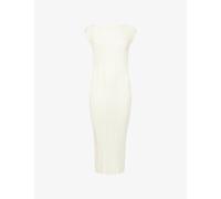 Issey Miyake Womens Issey Miyake Sleeveless Pleats Knitted Midi Dress Neutral 2