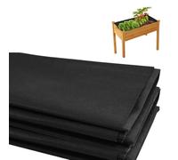 Issimober Fabric Liner for Large Veg Trough Outdoor Non Woven Raised Bed Planter Liner Black Vegetable Trugs Herb Planter Liner Heavy Duty Plant Grow Bag 160×210cm
