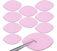 Isslly 10 Pcs Lash Sponge for Practice, Eye Shaped Lash Extension Practice Sponge, Eyelash Map Sponges, Face Makeup Supplies for Eyelash Beginners, Women - Pink