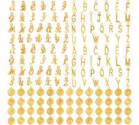Isslly 156PCS Alphabet Letter Beads, Gold Plated 26 A-Z Letter Pendants for Jewelry Making, Mixed Metal Letters Jewelry Supplies for DIY Art Crafts, Earrings, Bracelets -3 Styles/ 3 Sets, Alloy