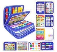 Issray Busy Board for Young Kids, Montessori Toys for 1-4 Year Old, Travel Activities for Airplanes, Cars, Learning Fine Motor Skills (Blue)