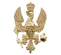 Issue Kings Royal Hussars All Ranks Cap/Beret Badge - Bead gilt & burnished