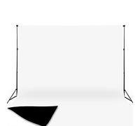 ISSUNTEX 9X15 ft Background Muslin Backdrop, Photo Studio, Collapsible High Density Screen for Video Photography and Television-Black/White