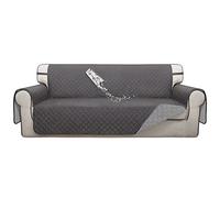 ISSUNTEX Double Protection 100% Waterproof Sofa Covers for Living Room, Couch Covers for 3 Cushion Couch Sofa, Reversible Furniture Protector Sofa Cover for Dogs, Pets, Kids (Sofa, Gray/Light Gray)