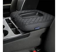 ISSYAUTO Center Console Cover Compatible with Silverado Sierra 2014-2018 with 40/20/40 Jump Seat Leather Armrest Cover (ONLY for Split Bench Seat Console)