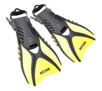 IST/DOLPHIN FK31-NE-L Aletas Otter, Ajustables - C: Black T: L (44-48) for Adults, Made for Everyday use, Black