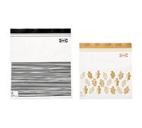 ISTAD resealable bag, 2.5/1.2 l, patterned black/yellow