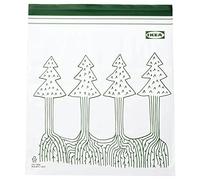 ISTAD Resealable Bag Food Storage Organizer Container Patterned Green 2.5 l - Pack Of 25