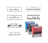 iStampStore Custom Library Stamp, from The Library of Stamp, This Book Belongs to, Book Stamp