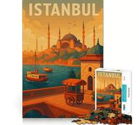 Istanbul 1000 Adult Pieces Jigsaw Puzzle Cognitive Skill Snug Connection Fun Challenge Santa Gift (50x75cm)