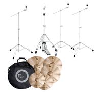 Istanbul Agop XIST Cymbal Set With Free 18 Crash Bag & Gibraltar 4000 Lightweight Stands