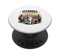 Istanbul City Of Cats Ottoman Empire Bosphorus Bridge Turkey PopSockets Adhesive PopGrip