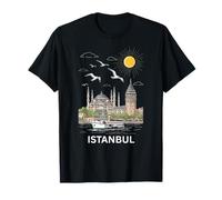 Istanbul Cityscape Sunset Skyline Art Souvenir T-Shirt