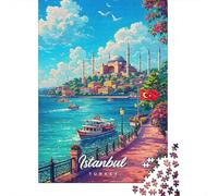 Istanbul Cityscape with Hagia Sophia 1000 Piece Jigsaw, Festive Gift, 70x50cm/1000pcs
